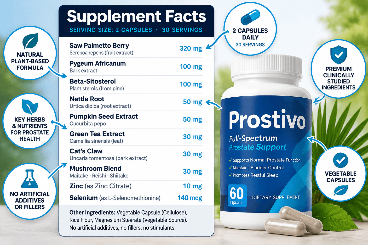 Prostivo Supplement Facts