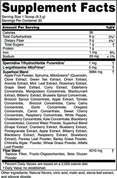 Pep Tonic-Supplement Facts